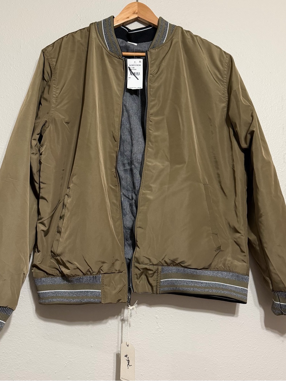 Civil Society reversible jacket Olive Green/grey Bomber Jacket